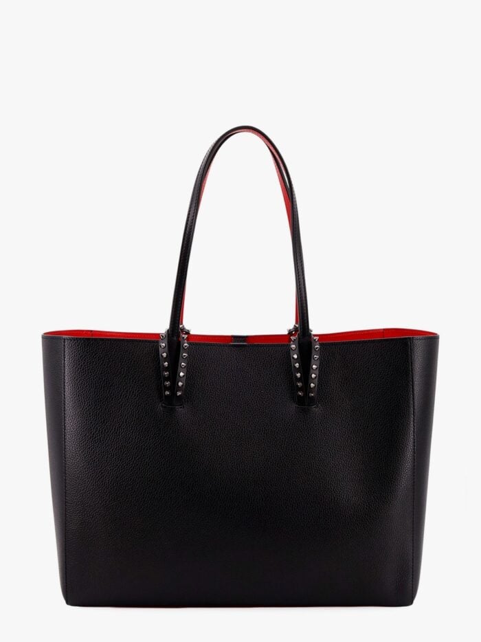 CHRISTIAN LOUBOUTIN Cabata Leather Shoulder Bag With Metal Studs Detail On The Front