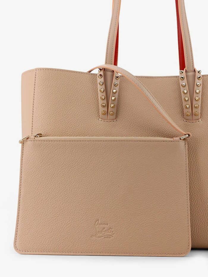 CHRISTIAN LOUBOUTIN Cabata Leather Shoulder Bag With Studs