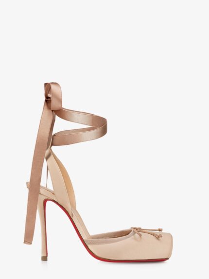 CHRISTIAN LOUBOUTIN Cassia Lace Up Satin Pumps