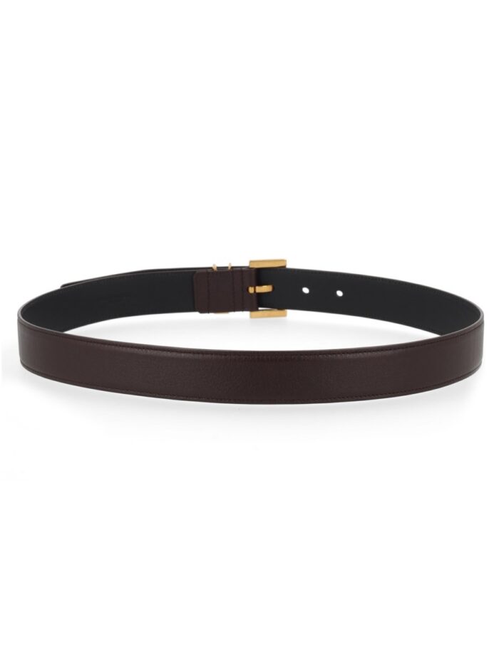 Saint Laurent Cintura Cassandre Con Fibbia Quadrata