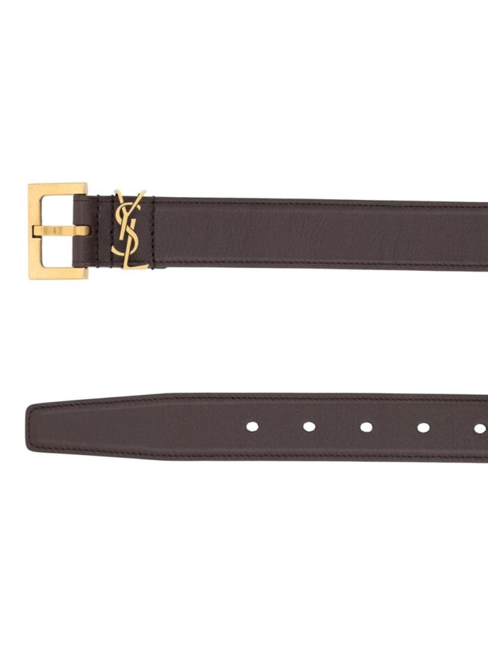 Saint Laurent Cintura Cassandre Con Fibbia Quadrata
