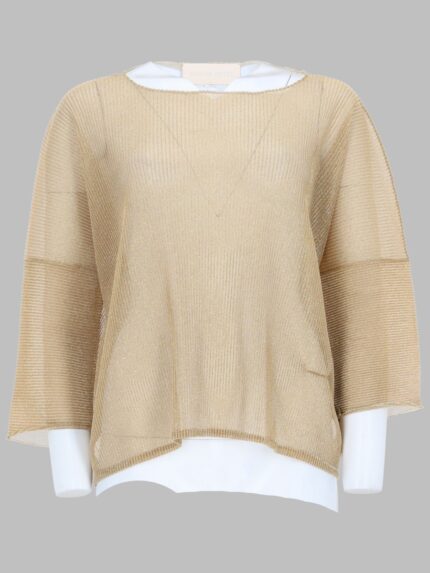 CIRCUS HOTEL Lurex Ribbed Top