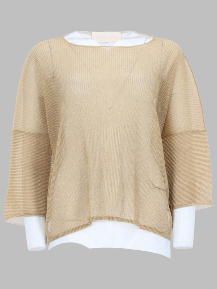 circus hotel lurex ribbed top CIRCUS HOTEL Lurex Ribbed Top
