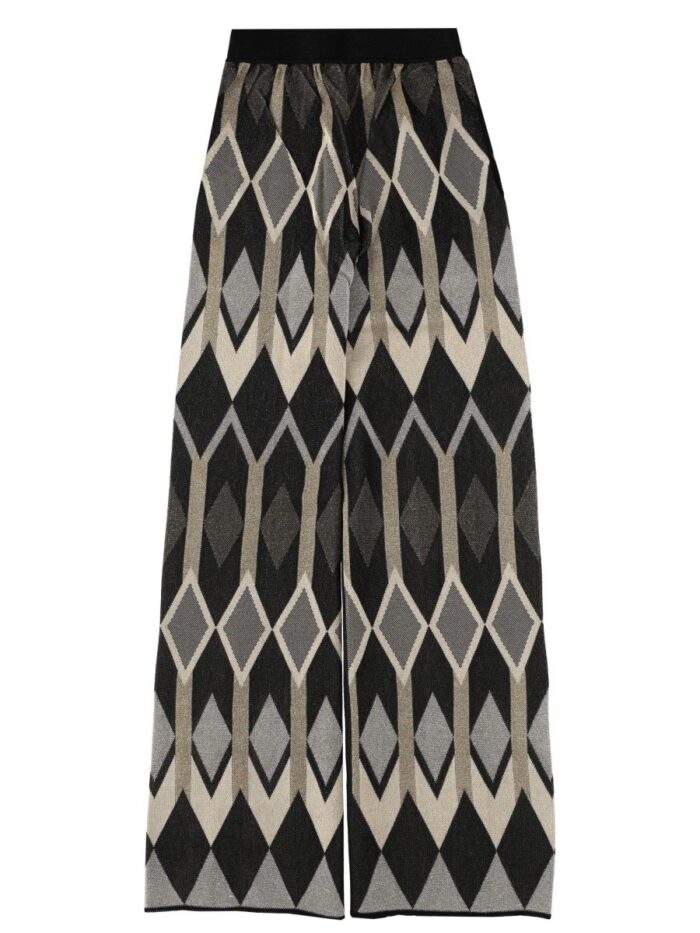 CIRCUS HOTEL PANTS WITH GEOMETRIC LAMÉ JACQUARD DESIGN