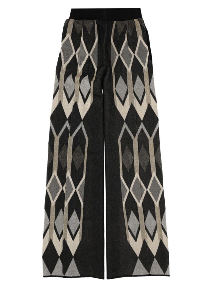 circus hotel pants with geometric lamÉ jacquard design CIRCUS HOTEL PANTS WITH GEOMETRIC LAMÉ JACQUARD DESIGN