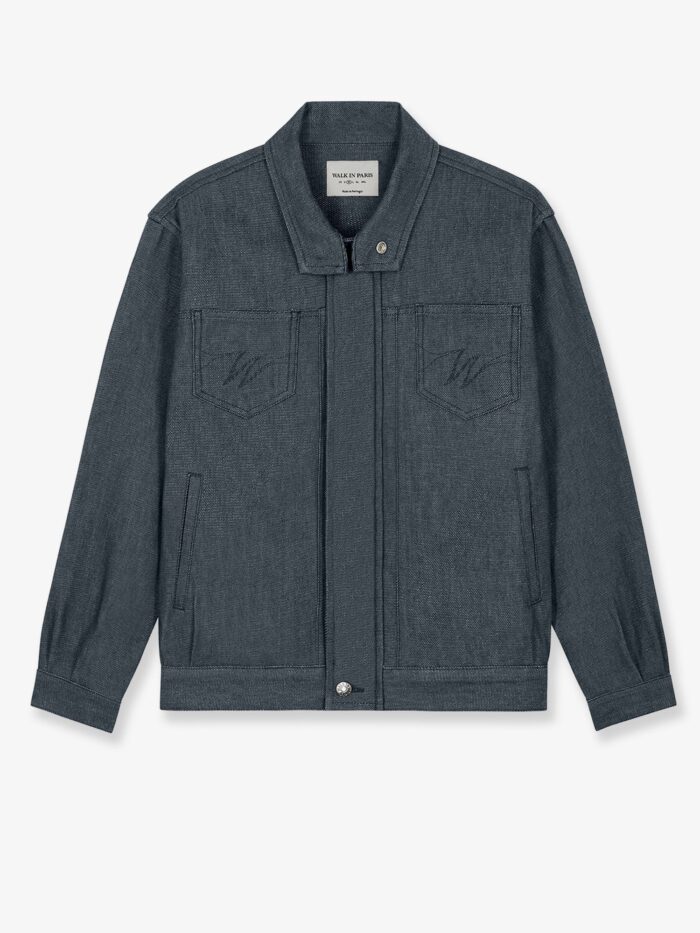 walk in paris city messenger uniform blue denim jacket WALK IN PARIS City Messenger Uniform Blue Denim Jacket