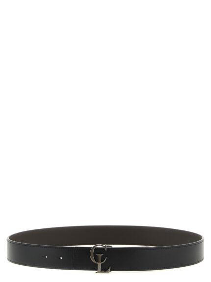 CHRISTIAN LOUBOUTIN 'CL' Reversible Belt