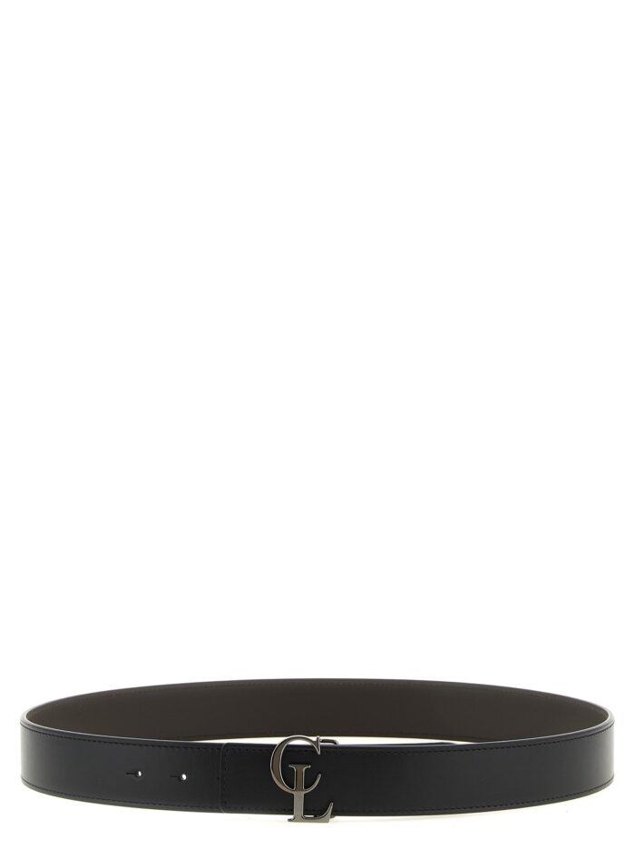 CHRISTIAN LOUBOUTIN 'CL' Reversible Belt