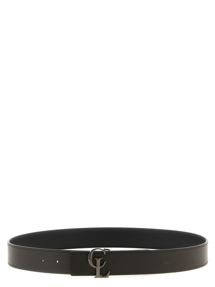 CHRISTIAN LOUBOUTIN 'CL' Reversible Belt