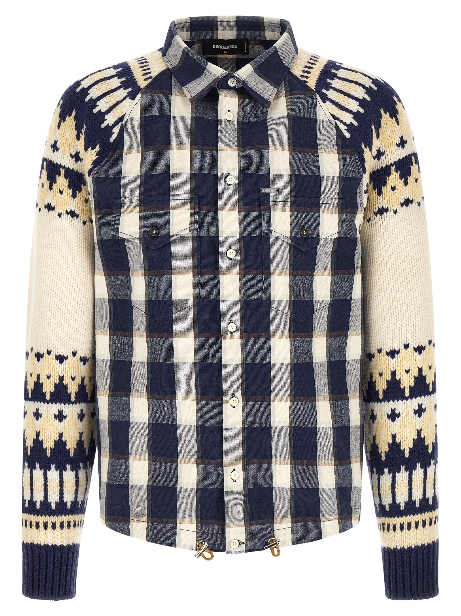 Dsquared2 'Classic Check Drawstring' Shirt