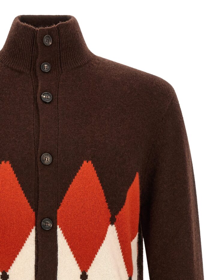 Ballantyne 'Classic Diamond' Diamond Intarsia Cardigan