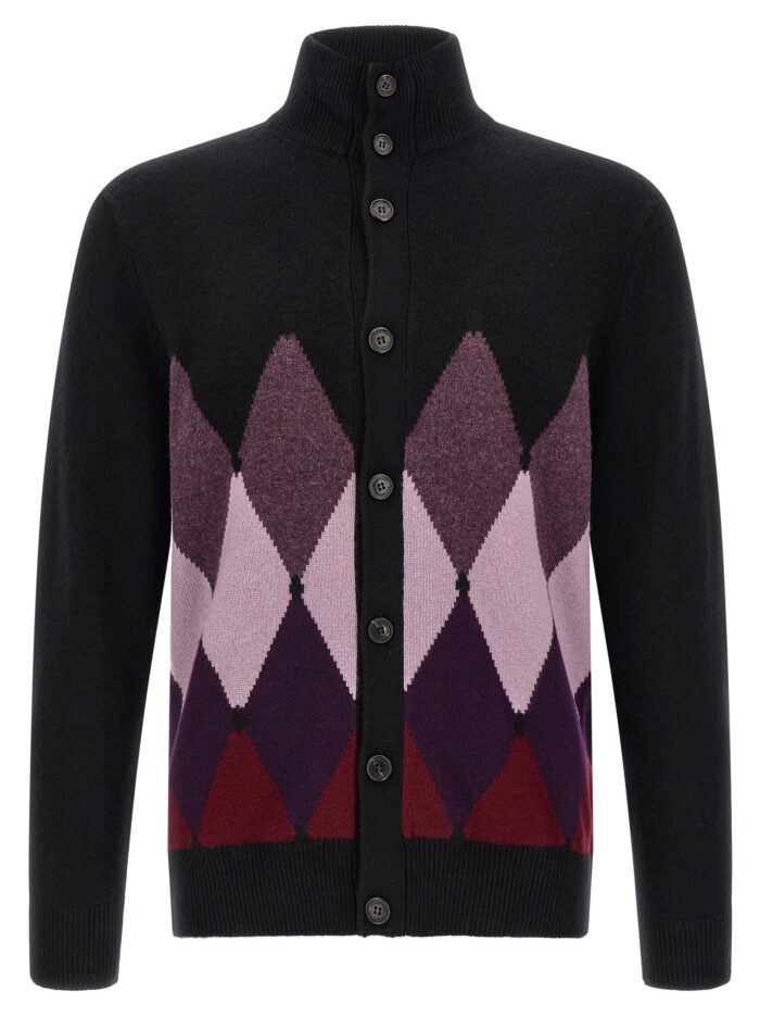 Ballantyne 'Classic Diamond' Diamond Intarsia Cardigan