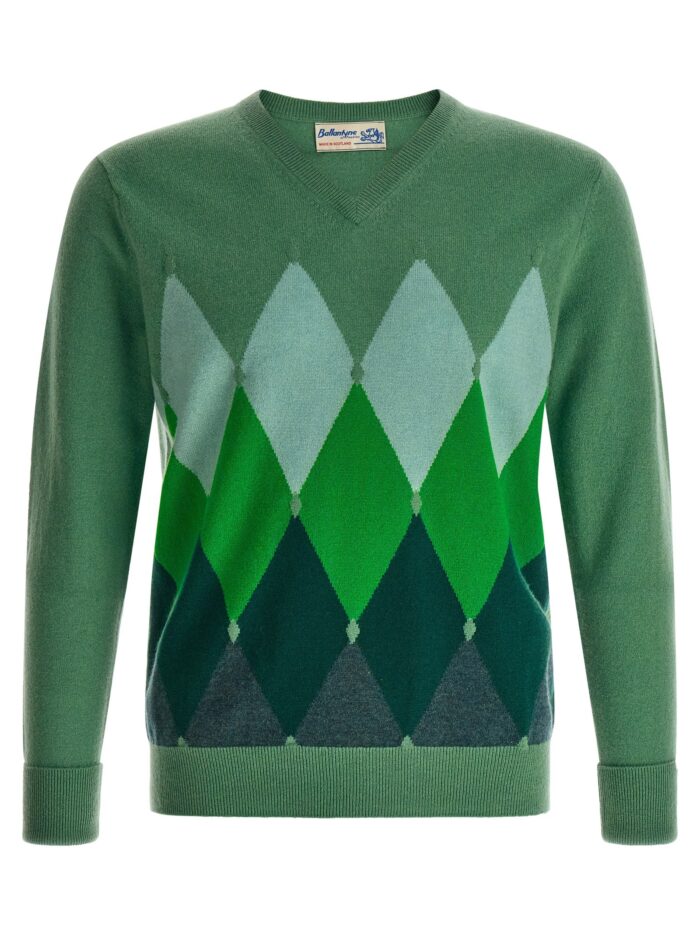 Ballantyne 'Classic Diamond' Intarsia Sweater