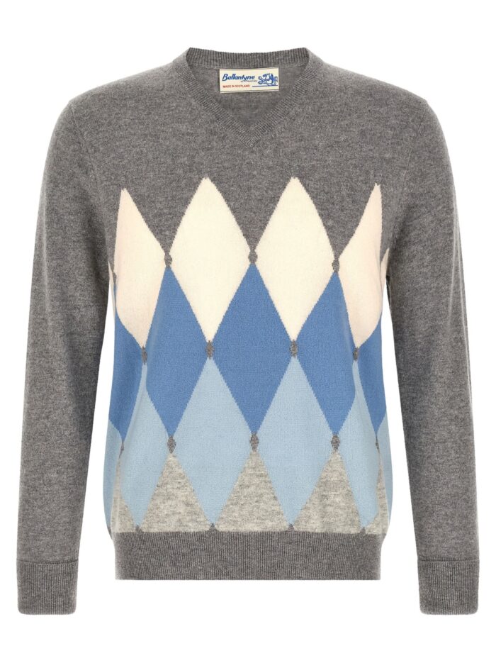 ballantyne 'classic diamond' intarsia sweater Ballantyne 'Classic Diamond' Intarsia Sweater
