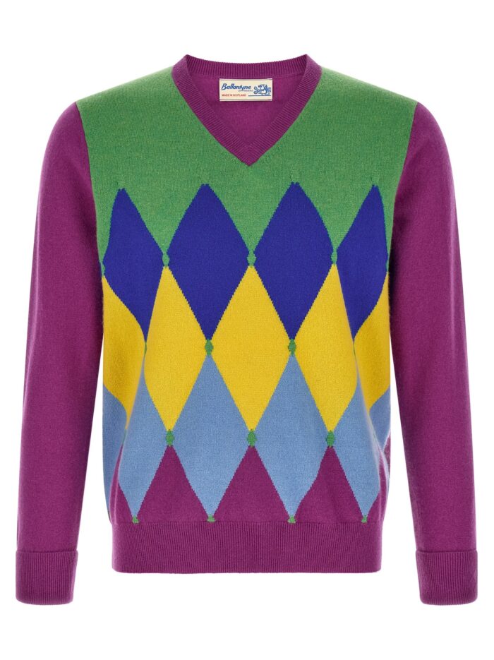 ballantyne 'classic diamond' intarsia sweater Ballantyne 'Classic Diamond' Intarsia Sweater