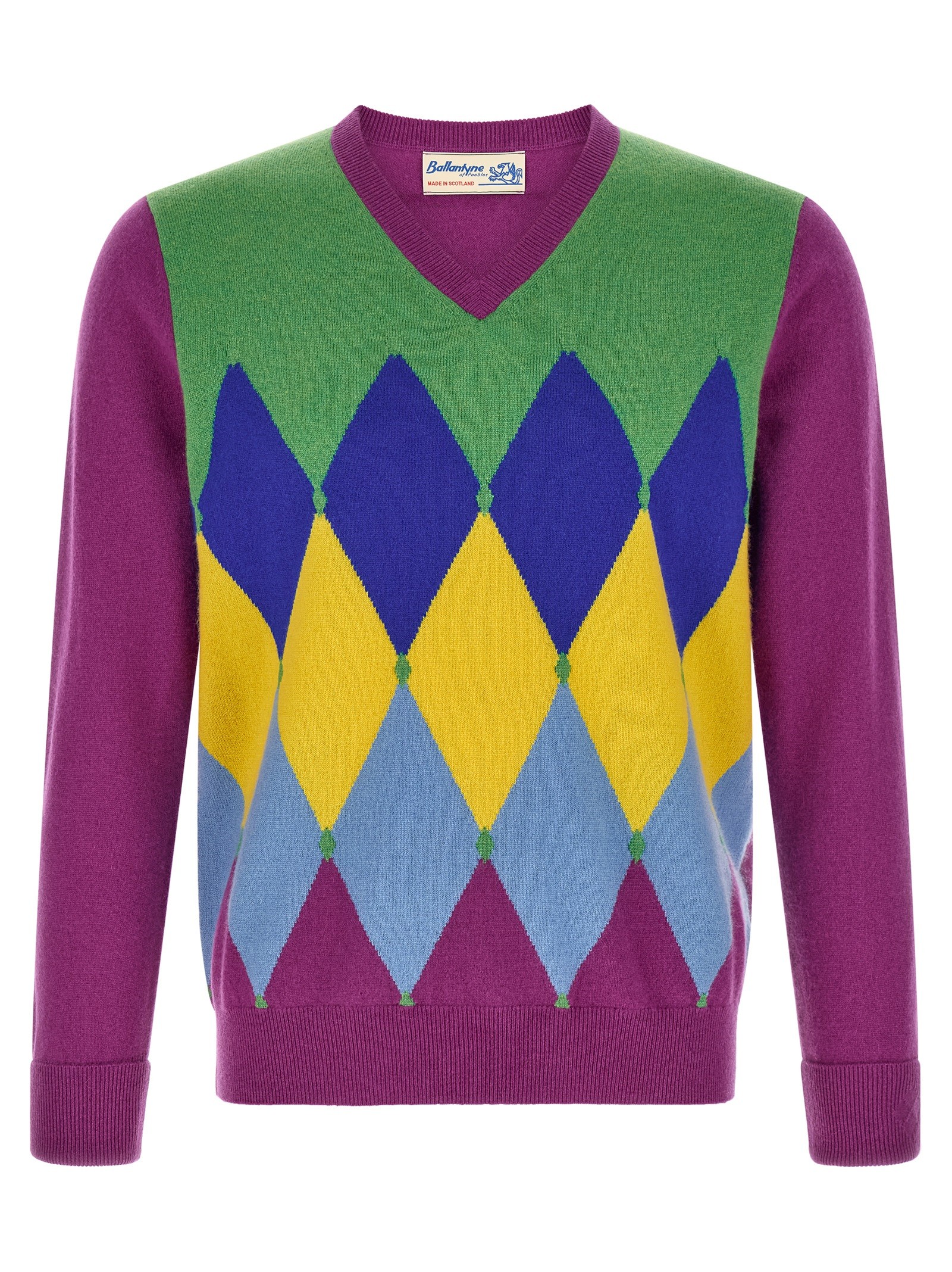 Ballantyne 'Classic Diamond' Intarsia Sweater