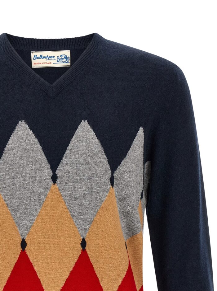 Ballantyne 'Classic Diamond' Intarsia Sweater