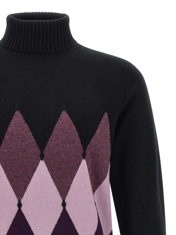 Ballantyne 'Classic Diamond' Intarsia Turtleneck Sweater