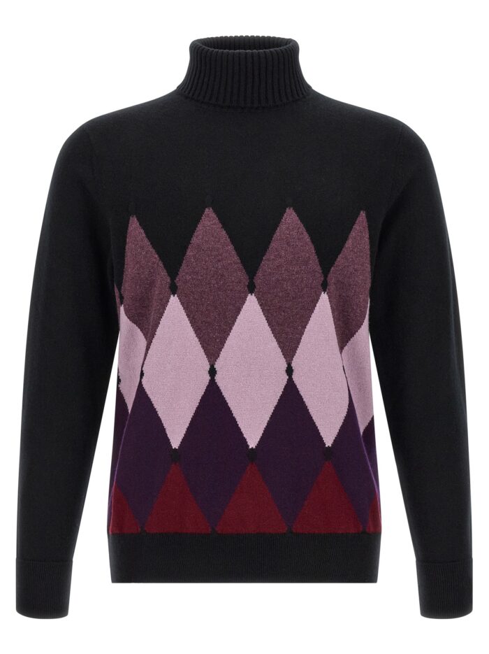 ballantyne 'classic diamond' intarsia turtleneck sweater Ballantyne 'Classic Diamond' Intarsia Turtleneck Sweater