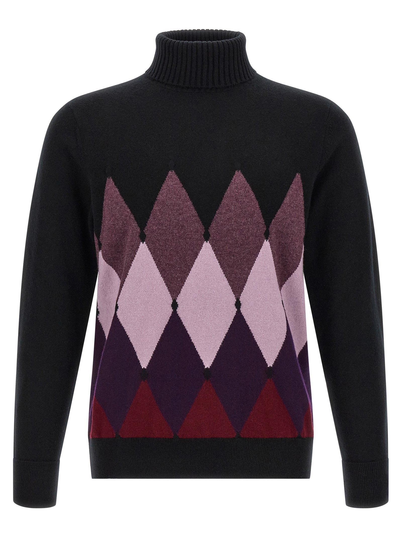 Ballantyne 'Classic Diamond' Intarsia Turtleneck Sweater