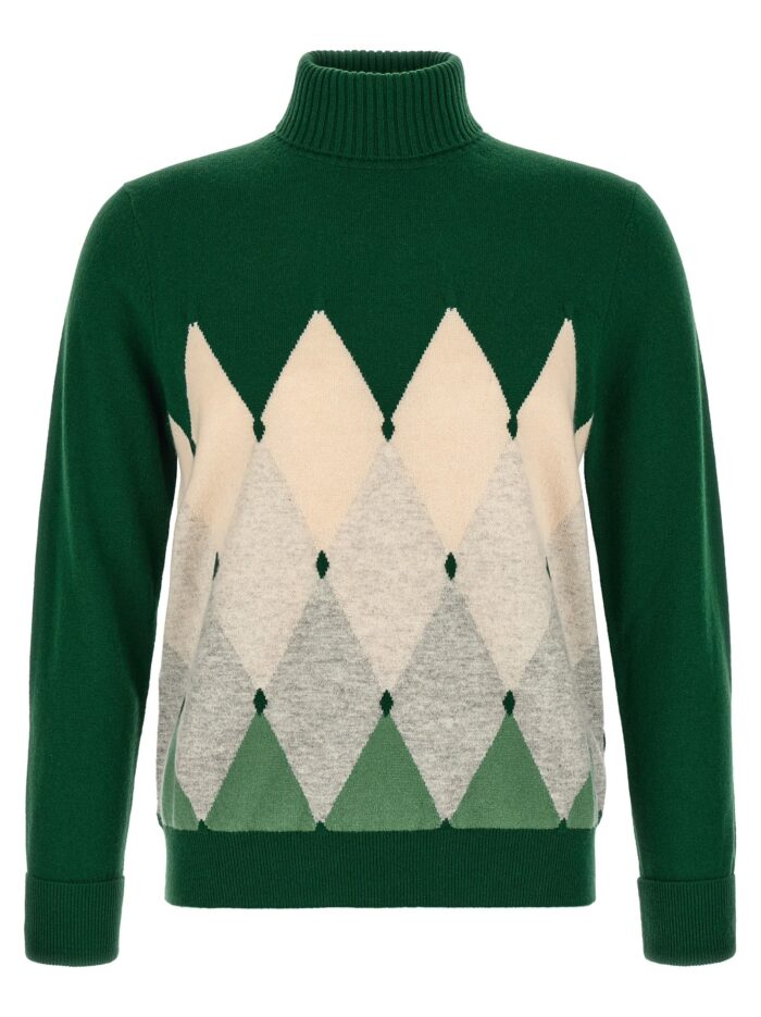 ballantyne 'classic diamond' intarsia turtleneck sweater Ballantyne 'Classic Diamond' Intarsia Turtleneck Sweater