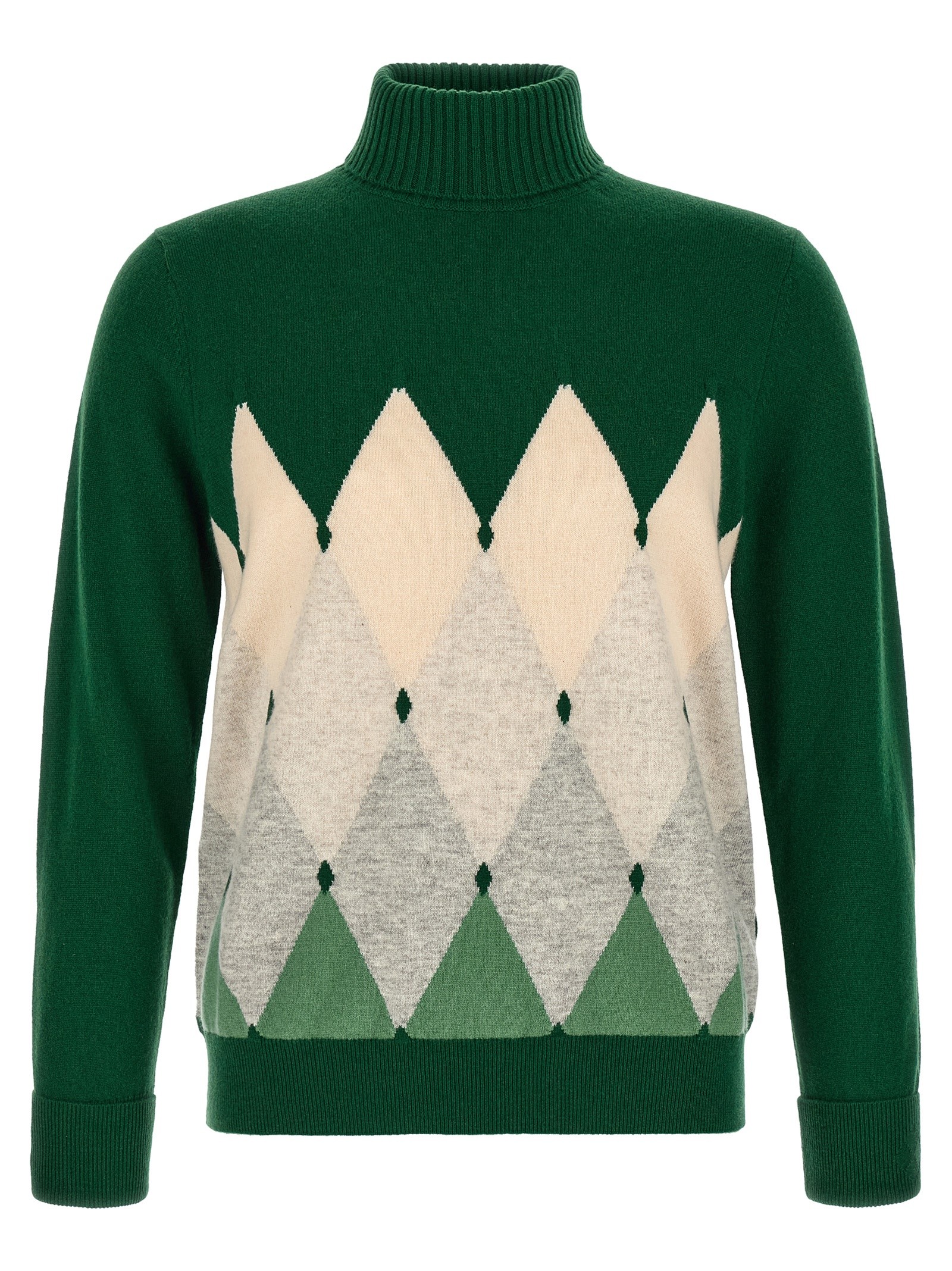 Ballantyne 'Classic Diamond' Intarsia Turtleneck Sweater