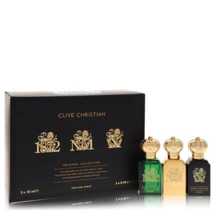Clive Christian X By Clive Christian - Gift Set -- Travel Set Includes Clive Christian 1872 Feminine, Clive Christian No 1 Feminine, Clive Christian X Feminine All In .34 Oz Pure Perfume Sprays