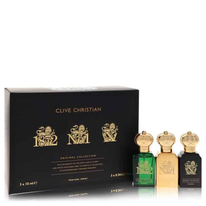 Clive Christian X By Clive Christian - Gift Set -- Travel Set Includes Clive Christian 1872 Feminine, Clive Christian No 1 Feminine, Clive Christian X Feminine All In .34 Oz Pure Perfume Sprays