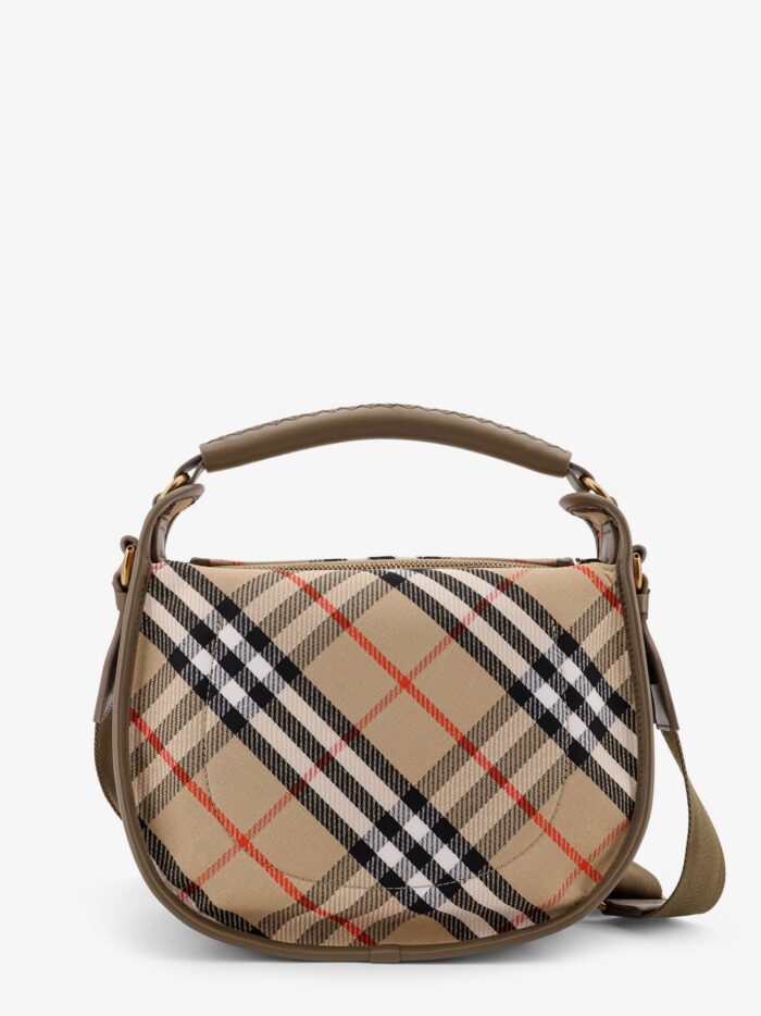 Clip Messenger Burberry Check Fabric Shoulder Bag