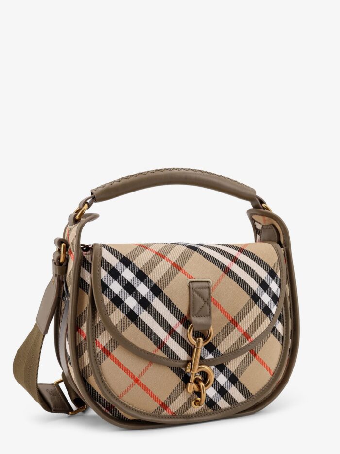 Clip Messenger Burberry Check Fabric Shoulder Bag