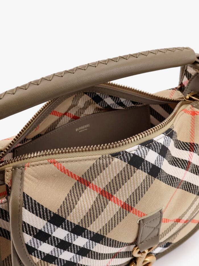Clip Messenger Burberry Check Fabric Shoulder Bag