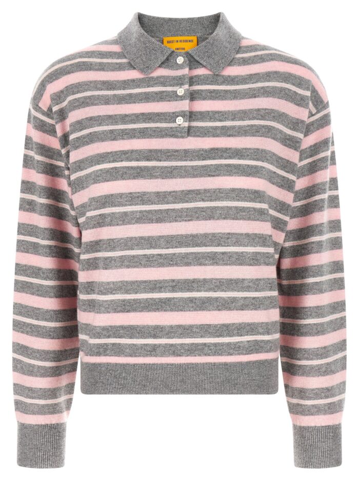 guest in residence 'clloegiate stripe polo' sweater GUEST IN RESIDENCE 'Clloegiate Stripe Polo' Sweater