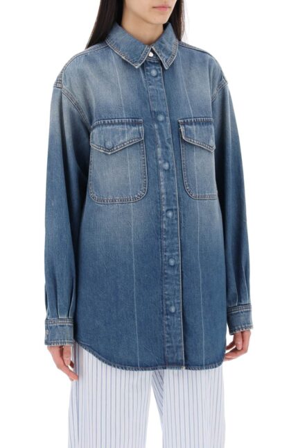 CLOSED Denim Overshirt Made Of Recycled Cotton Blend