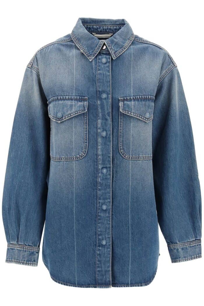 CLOSED Denim Overshirt Made Of Recycled Cotton Blend