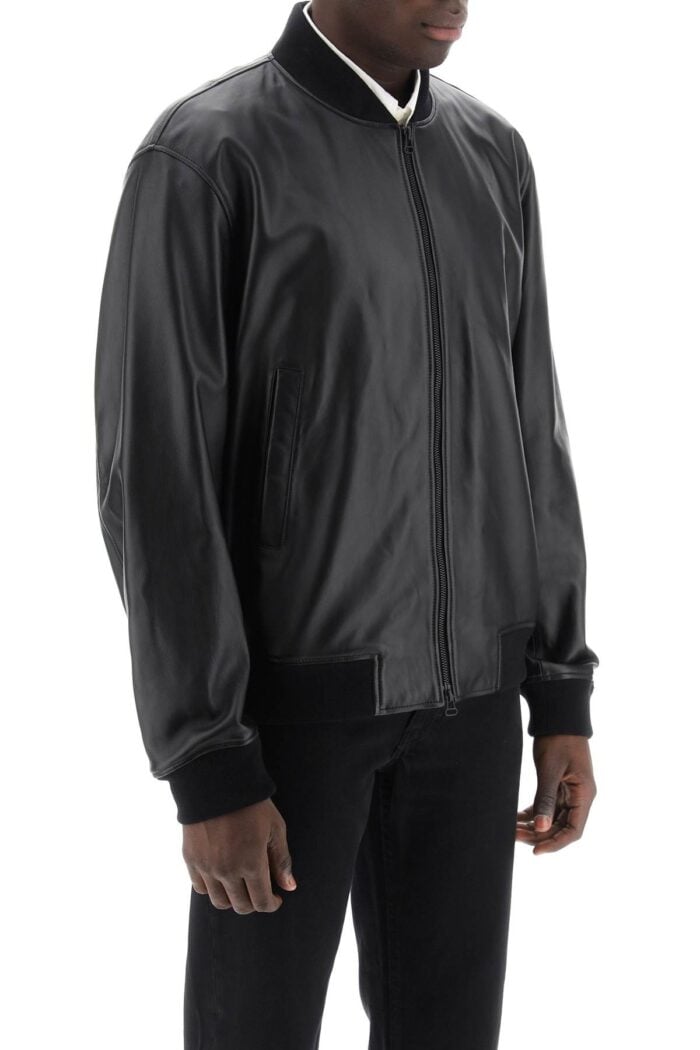 CLOSED Leather Bomber Jacket