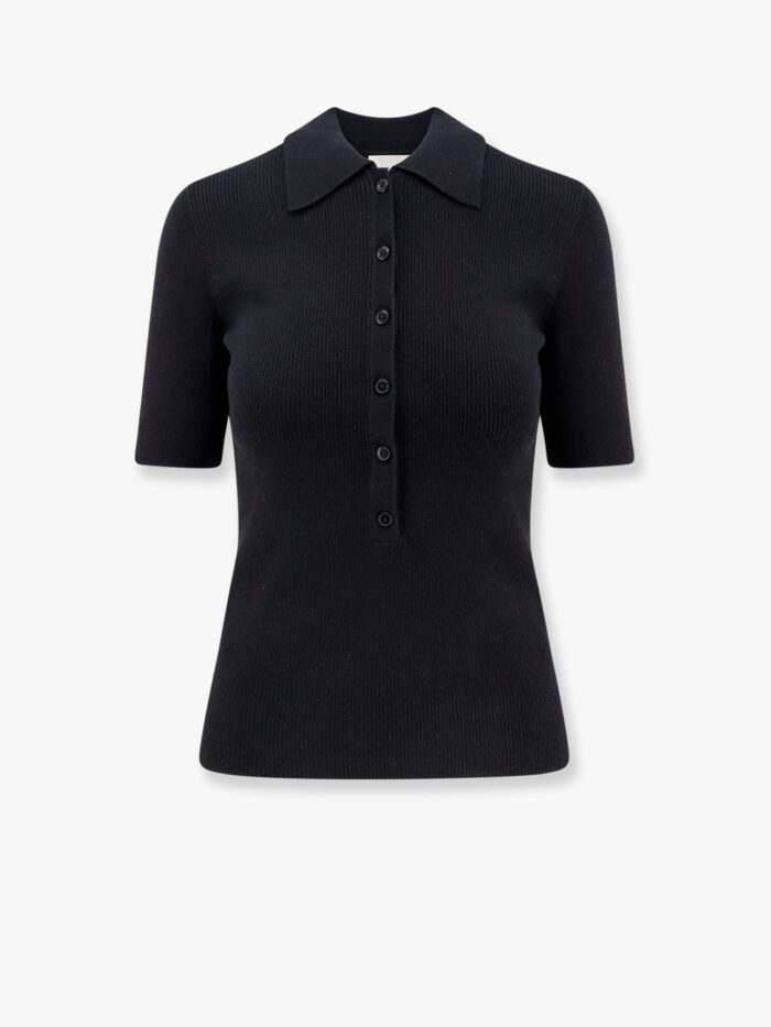 CLOSED Ribbed Cotton And Cachemire Polo Shirt