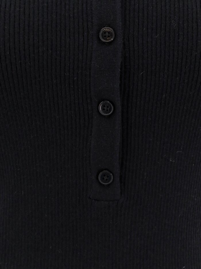 CLOSED Ribbed Cotton And Cachemire Polo Shirt