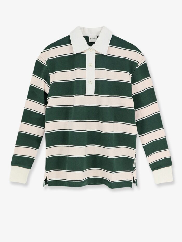 CLOSED Striped Cotton Rugby Polo Shirt