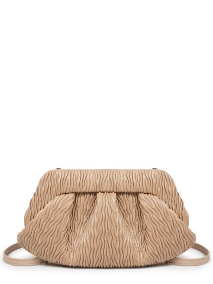THEMOIRÈ CLUTCH "BIOS" IN FIBRA DI MELA ARRICCIATA