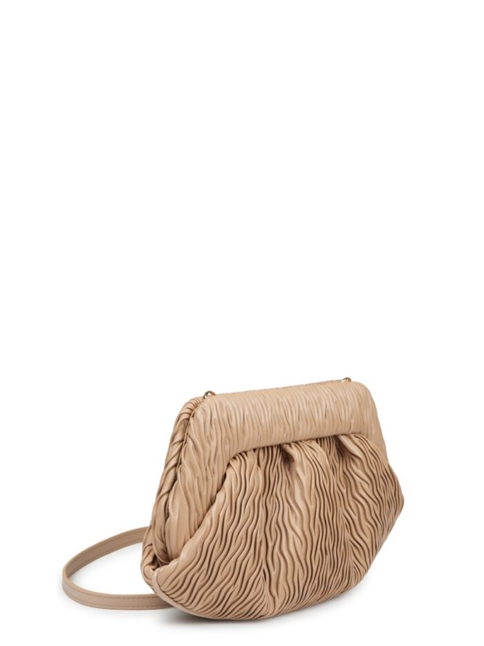 THEMOIRÈ CLUTCH "BIOS" IN FIBRA DI MELA ARRICCIATA