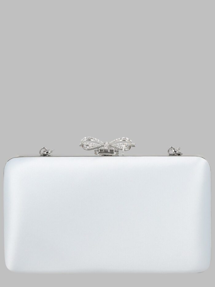 SELF-PORTRAIT Clutch Blu In Raso