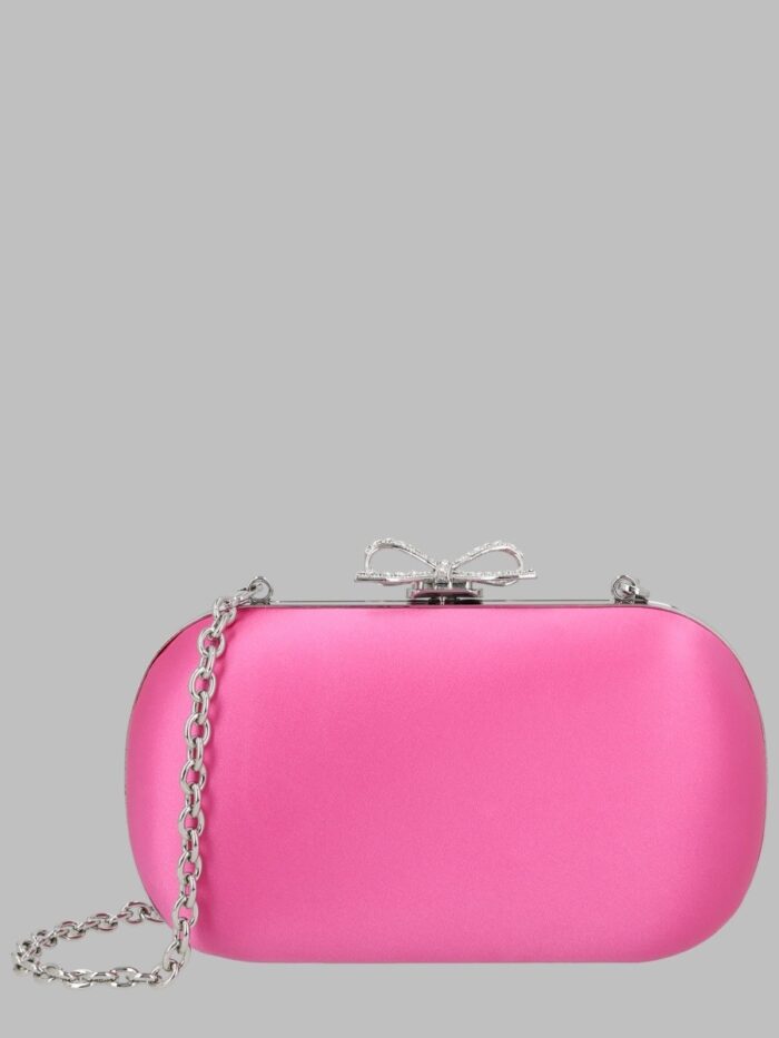 self portrait clutch in raso con fiocco SELF-PORTRAIT Clutch In Raso Con Fiocco