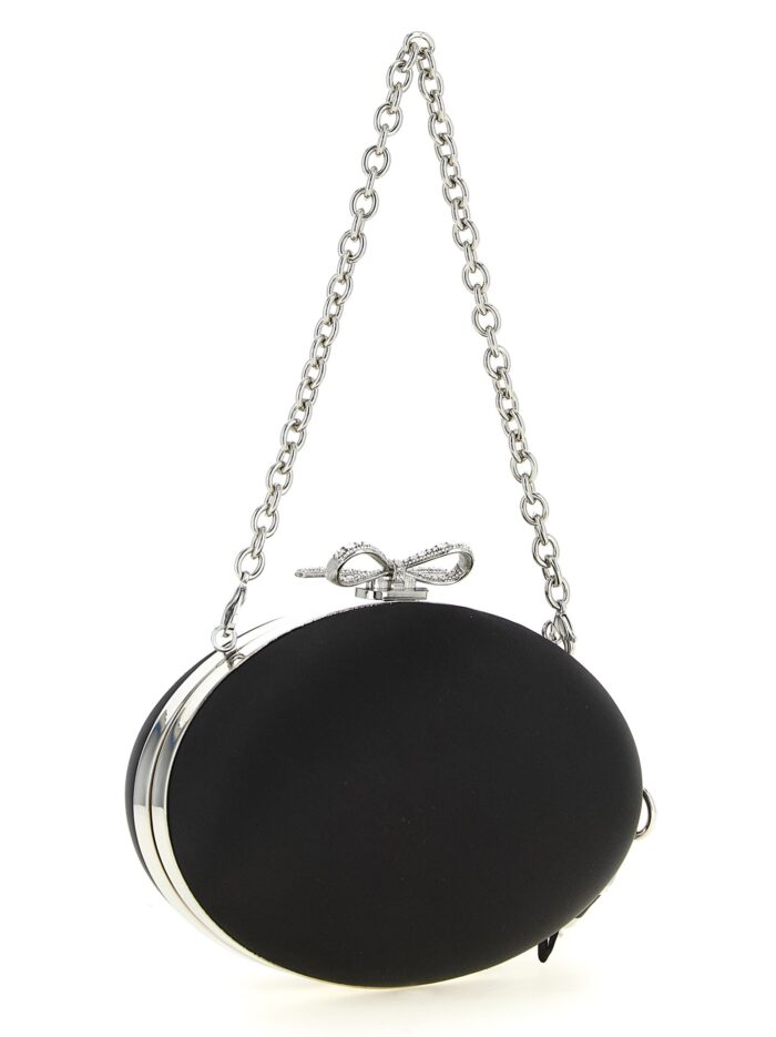 SELF PORTRAIT Oval Satin Clutch Bag