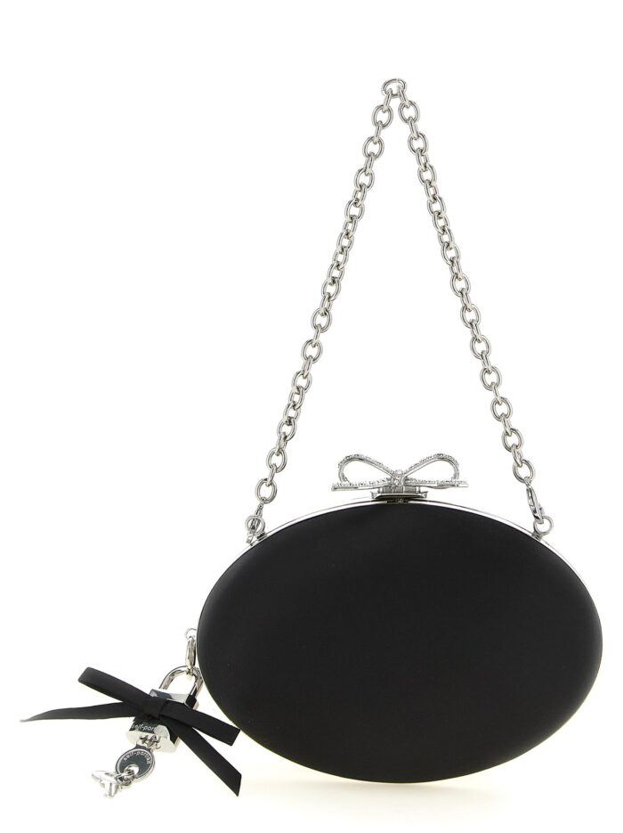 SELF PORTRAIT Oval Satin Clutch Bag