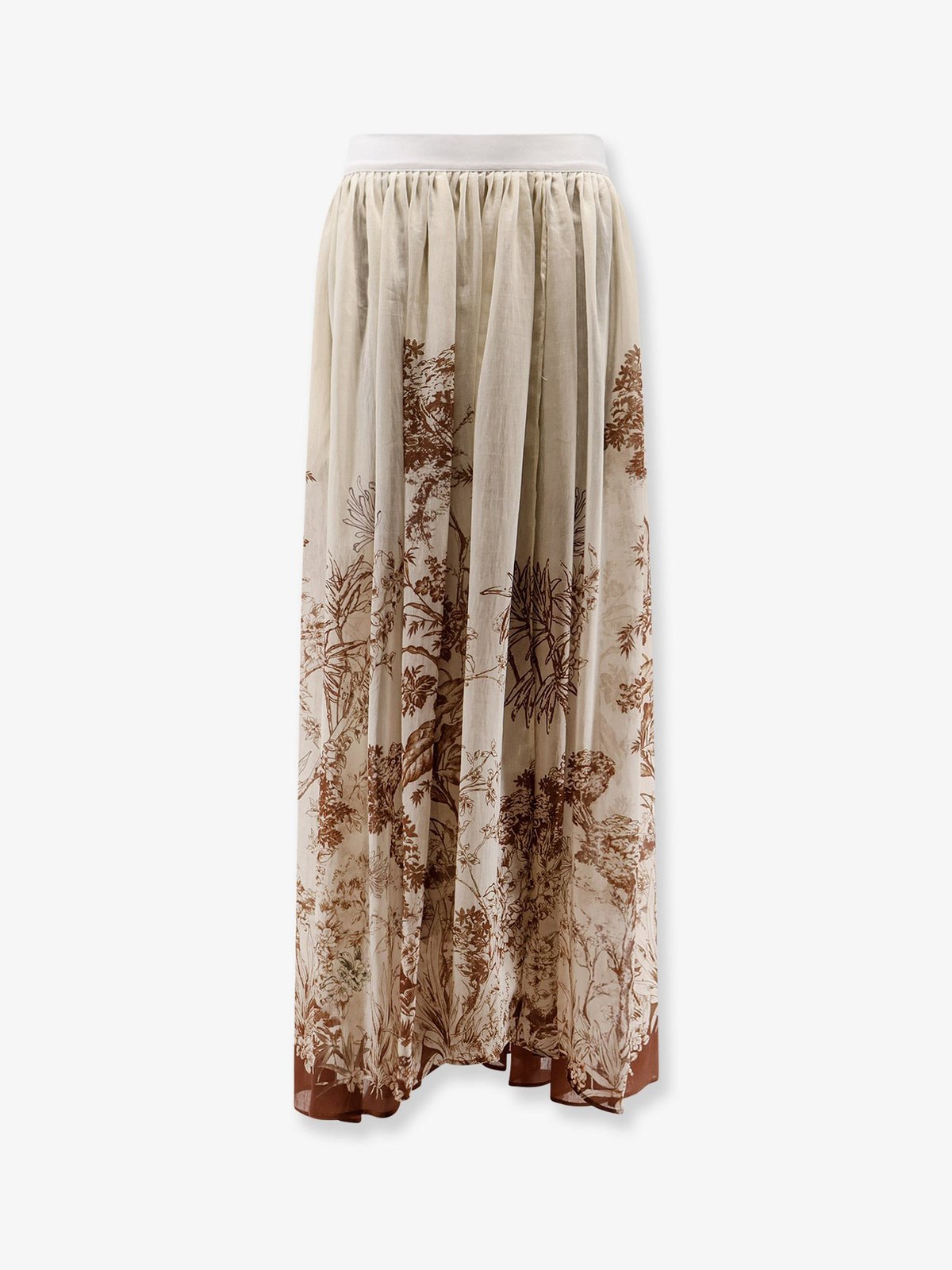 CO.GO Lyocell And Linen Long Skirt With Print