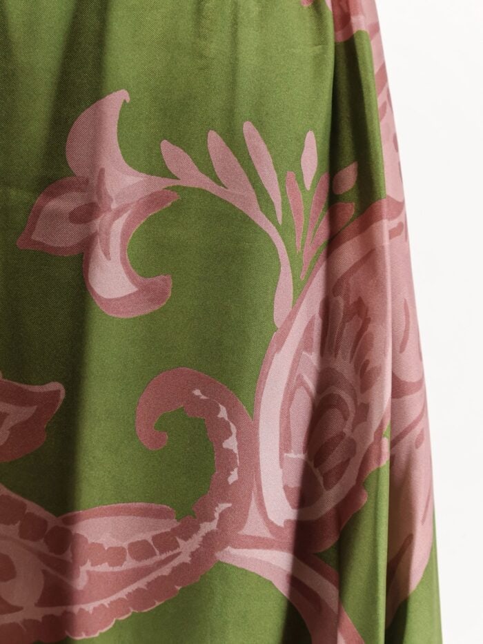CO.GO Printed Silk Long Skirt