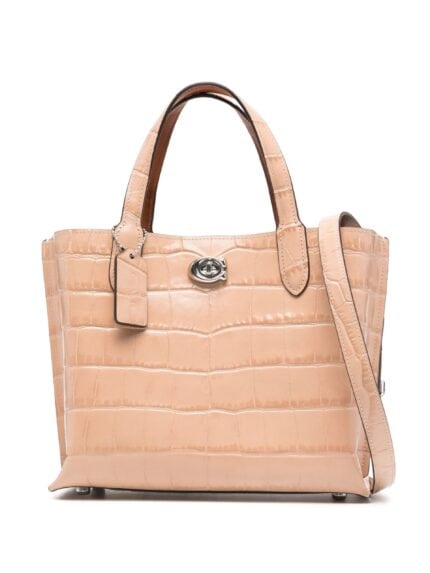 COACH Embossed Croc Willow Tote 24