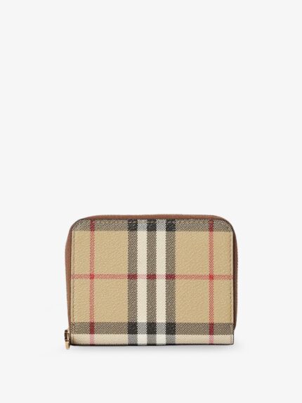 Burberry Coated Canvas With Check Pattern