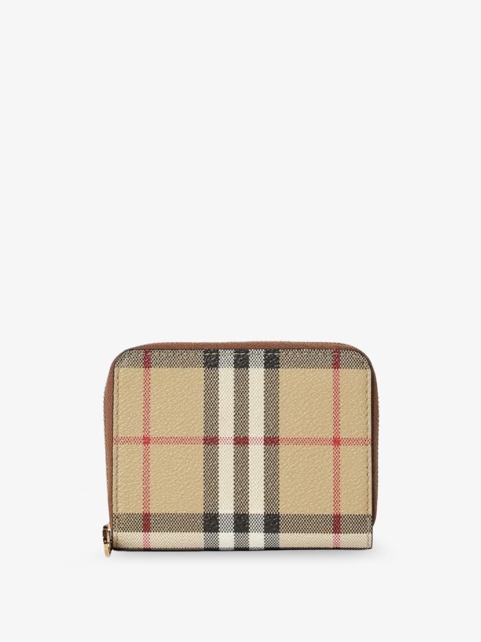 Burberry Coated Canvas With Check Pattern