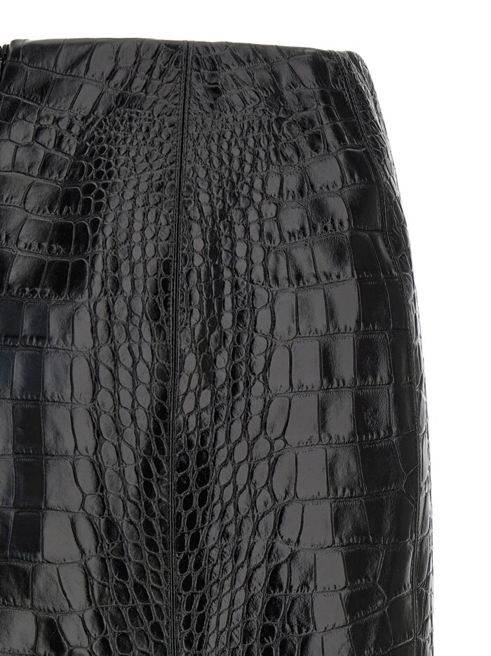 ERMANNO SCERVINO Coconut Print Sheath Skirt With Lace